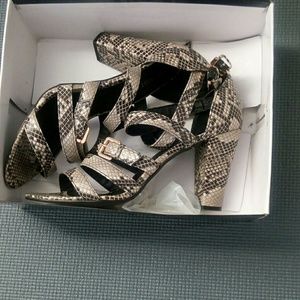 Nine West snake print heeled sandals